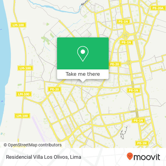 Mapa de Residencial Villa Los Olivos