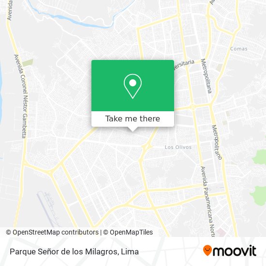 Mapa de Parque Señor de los Milagros