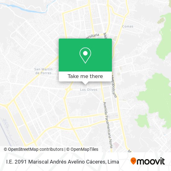 Mapa de I.E. 2091 Mariscal Andrés Avelino Cáceres