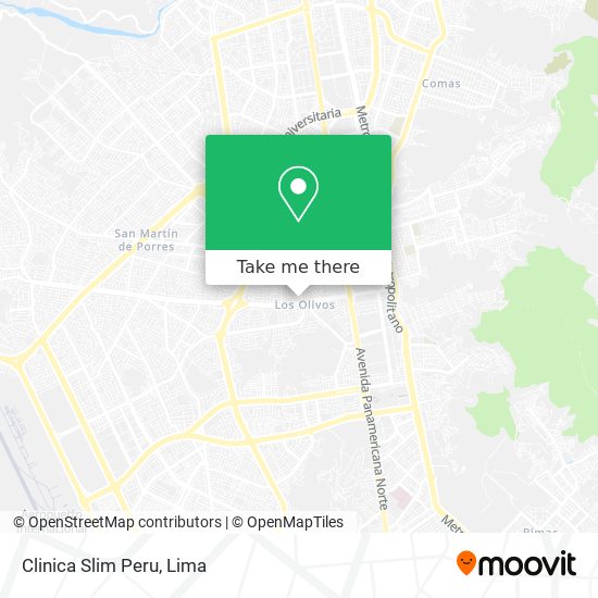 Clinica Slim Peru map