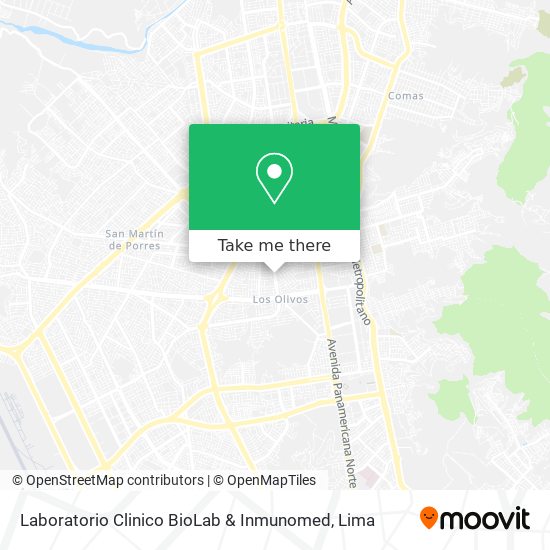 Mapa de Laboratorio Clinico BioLab & Inmunomed