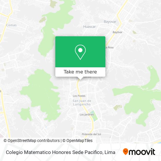 Colegio Matematico Honores Sede Pacifico map