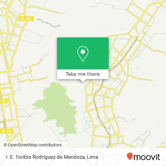 I. E. Toribio Rodríguez de Mendoza map