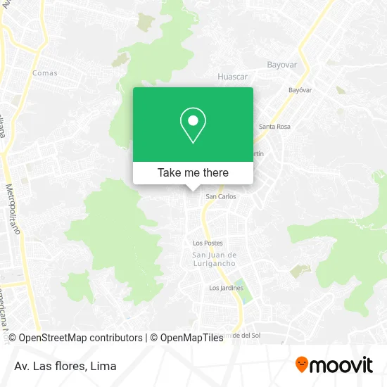 Av. Las flores map