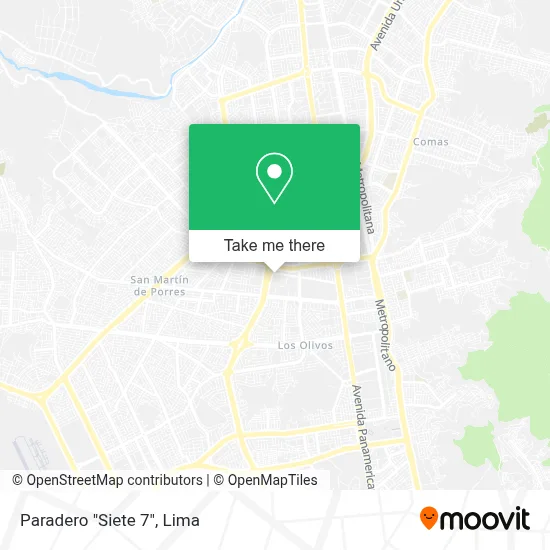 Paradero "Siete 7" map