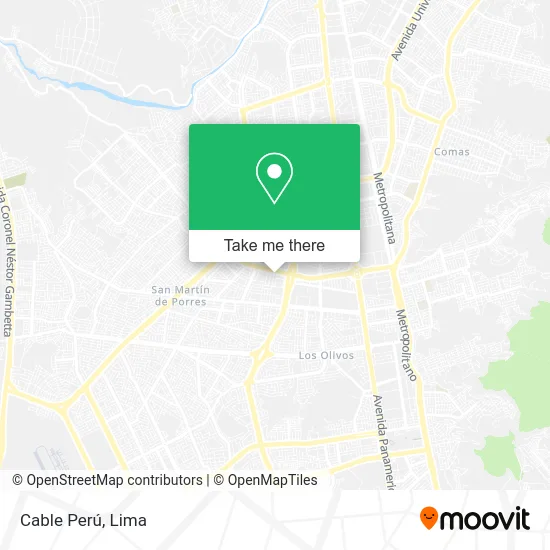 Cable Perú map