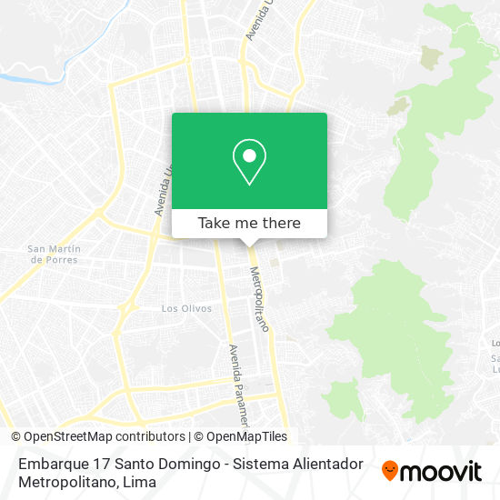 Embarque 17 Santo Domingo - Sistema Alientador Metropolitano map
