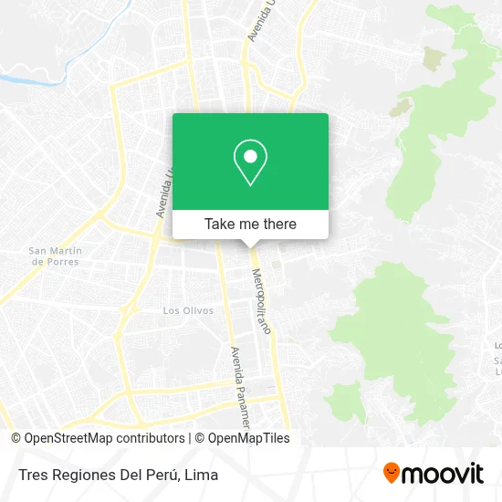 Tres Regiones Del Perú map