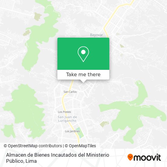Almacen de Bienes Incautados del Ministerio Público map