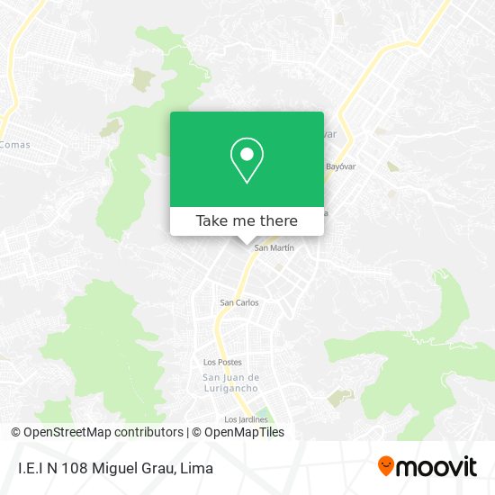 Mapa de I.E.I N 108 Miguel Grau