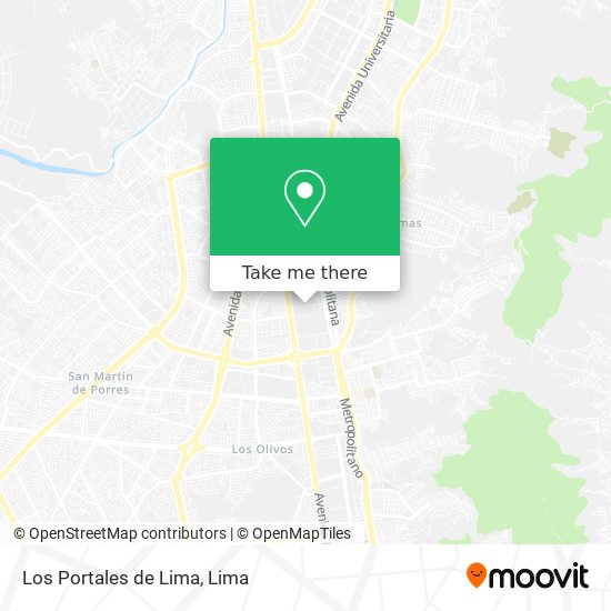 Los Portales de Lima map