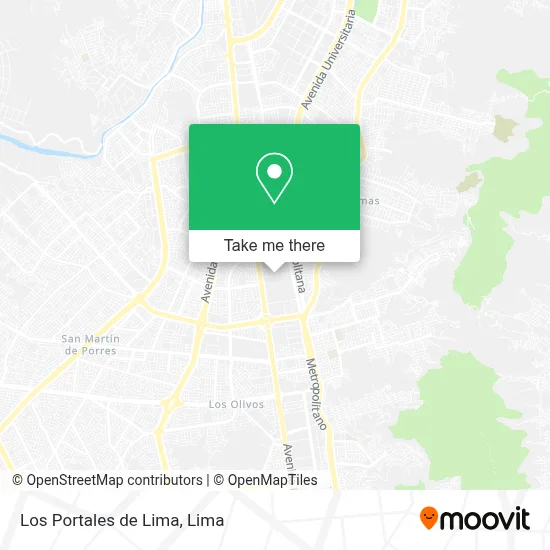 Los Portales de Lima map
