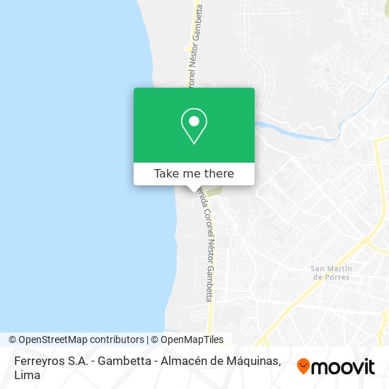 Ferreyros S.A. - Gambetta - Almacén de Máquinas map