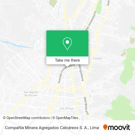 Mapa de Compañía Minera Agregados Calcáreos S. A.
