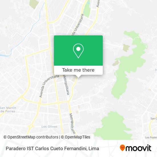 Paradero IST Carlos Cueto Fernandini map