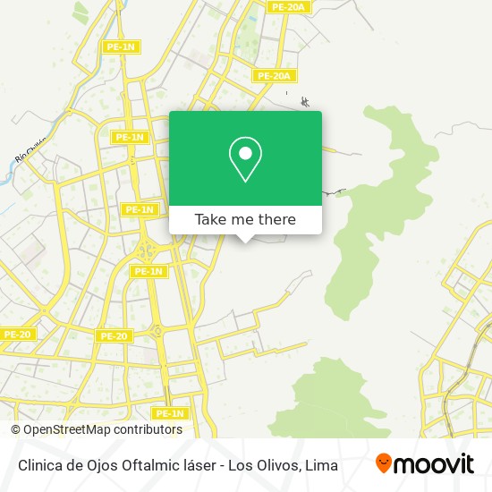 Clinica de Ojos Oftalmic láser - Los Olivos map