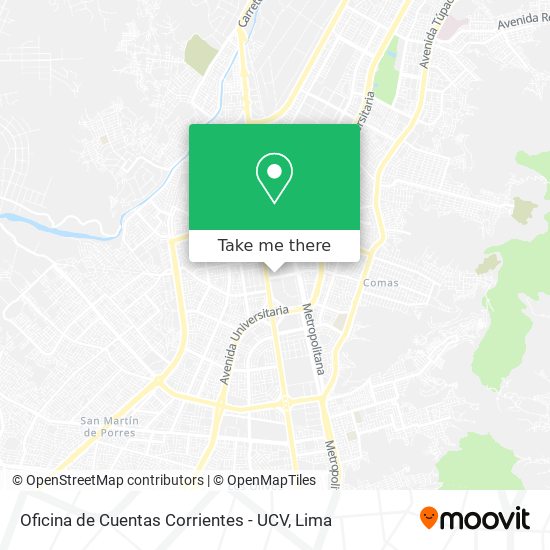 Oficina de Cuentas Corrientes - UCV map