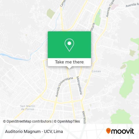 Auditorio Magnum - UCV map