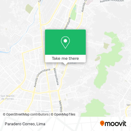 Paradero Correo map