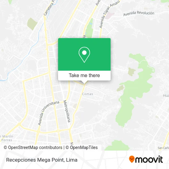 Recepciones Mega Point map