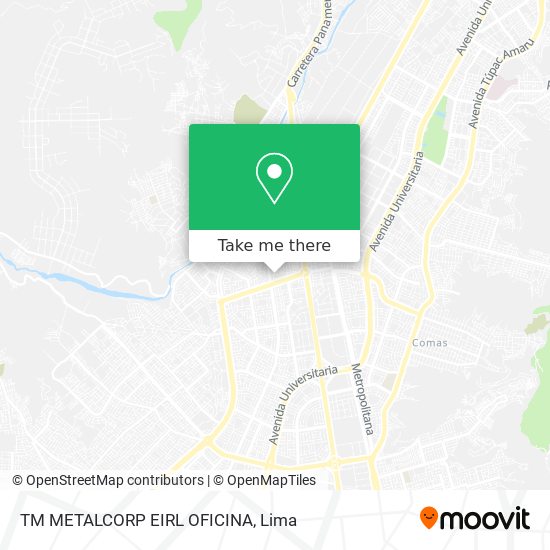 Mapa de TM METALCORP EIRL OFICINA