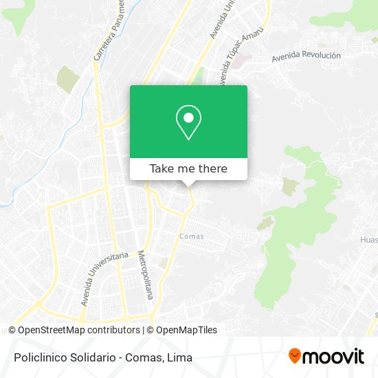 Mapa de Policlinico Solidario - Comas