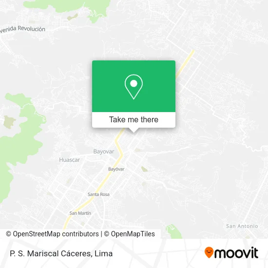 Mapa de P. S. Mariscal Cáceres