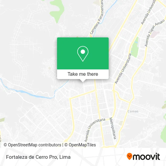Fortaleza de Cerro Pro map