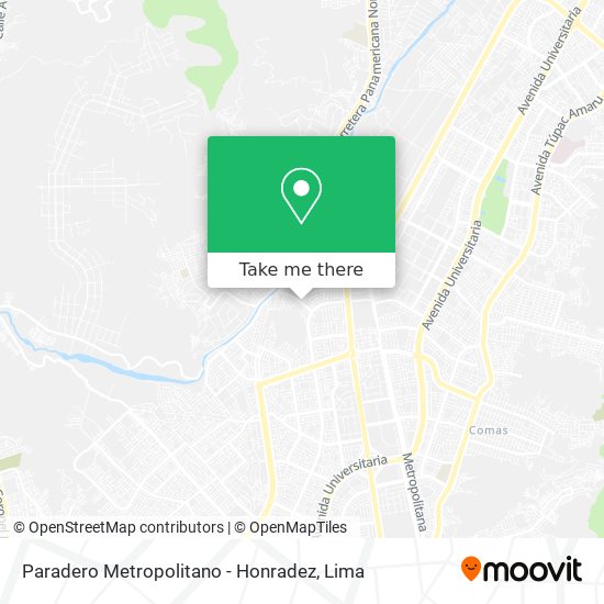 Paradero Metropolitano - Honradez map