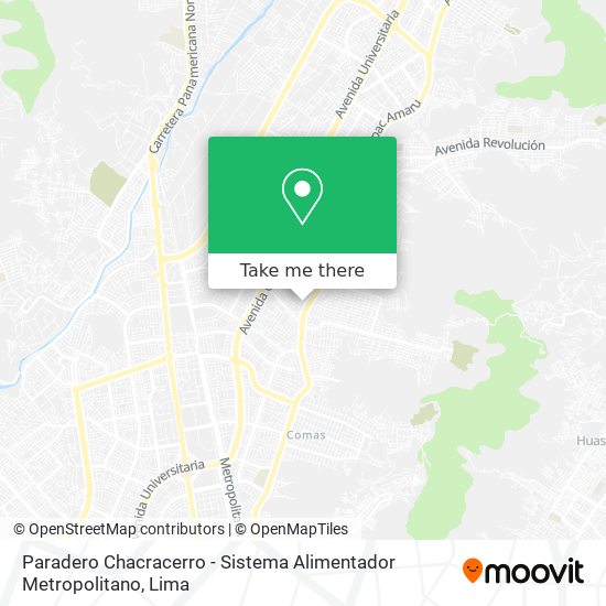 Paradero Chacracerro - Sistema Alimentador Metropolitano map