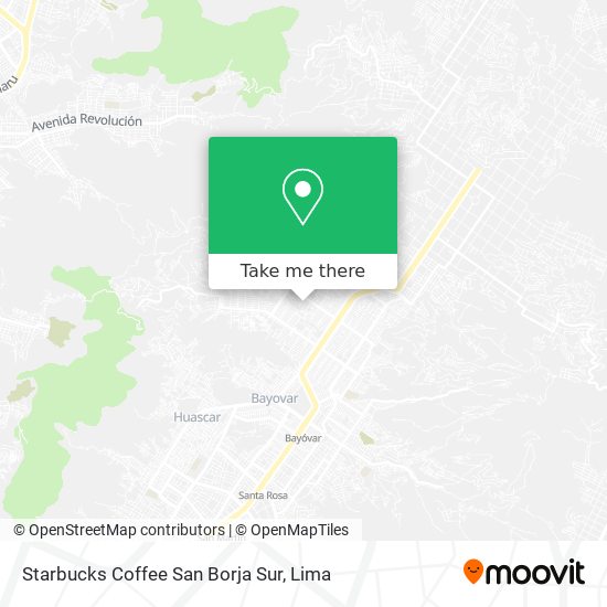 Starbucks Coffee San Borja Sur map