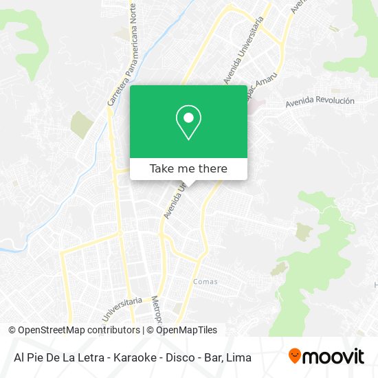 Al Pie De La Letra - Karaoke - Disco - Bar map