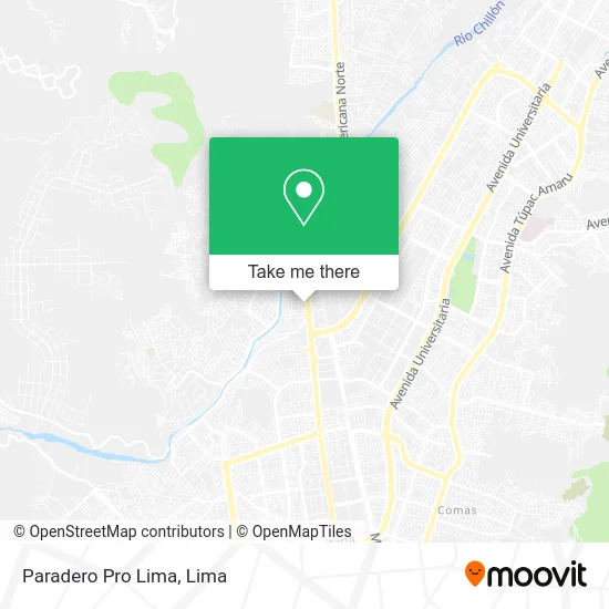 Paradero Pro Lima map