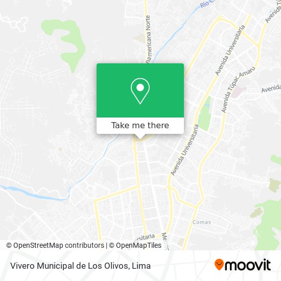 Mapa de Vivero Municipal de Los Olivos