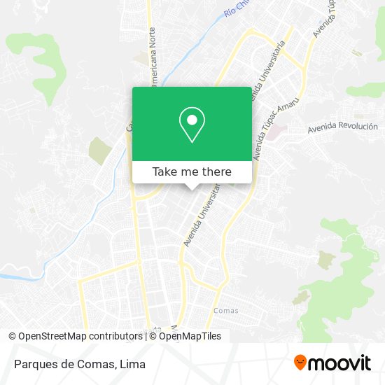 Parques de Comas map