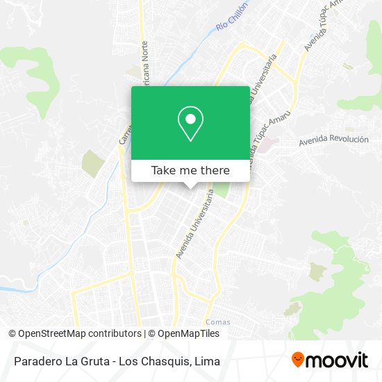 Paradero La Gruta - Los Chasquis map