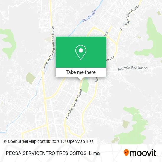 Mapa de PECSA SERVICENTRO TRES OSITOS
