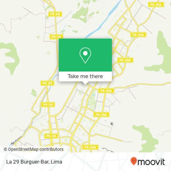 Mapa de La 29 Burguer-Bar
