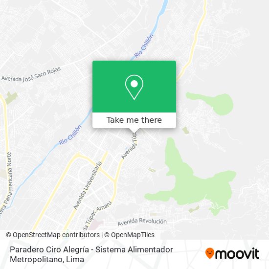 Paradero Ciro Alegría - Sistema Alimentador Metropolitano map