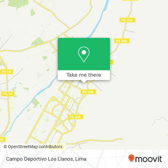 Mapa de Campo Deportivo Los Llanos
