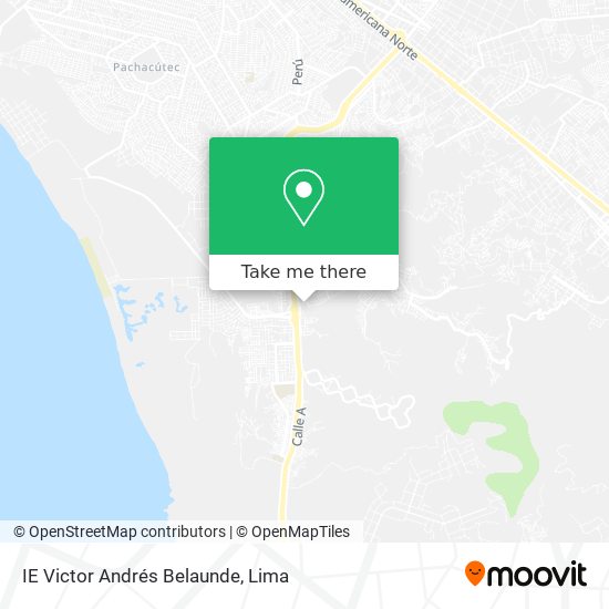 IE Victor Andrés Belaunde map