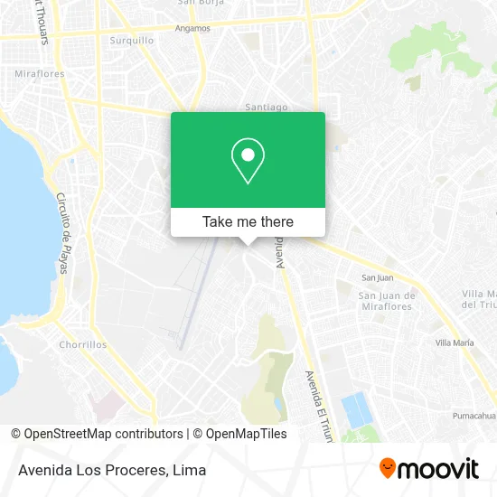 Avenida Los Proceres map