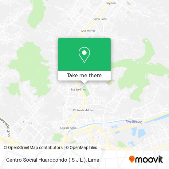 Mapa de Centro Social Huarocondo ( S J L )