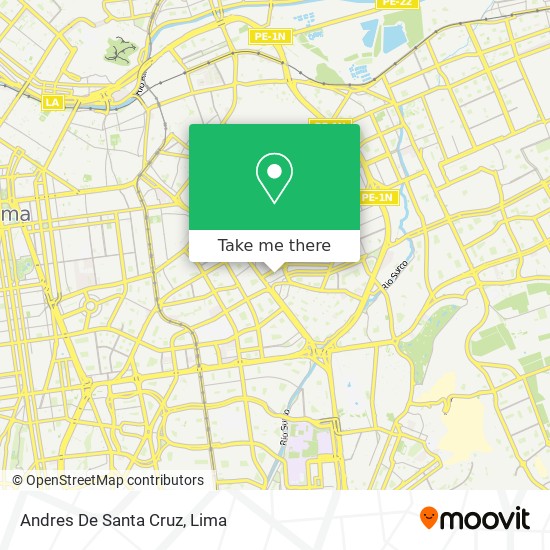 Andres De Santa Cruz map