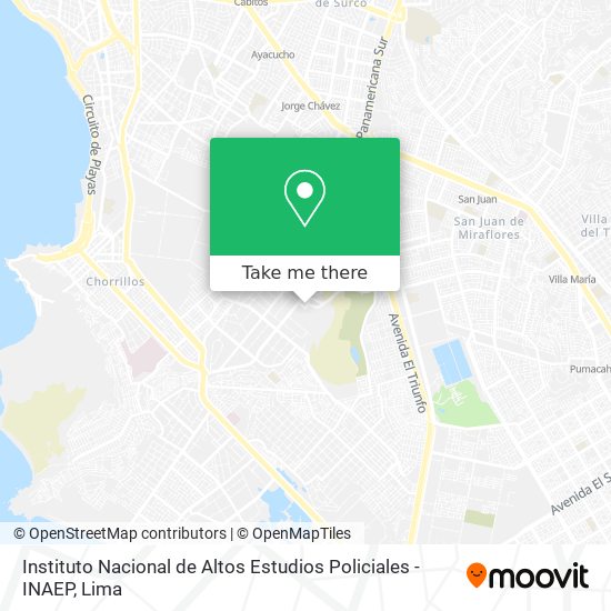 Instituto Nacional de Altos Estudios Policiales - INAEP map
