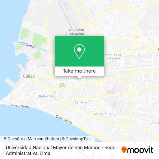 Universidad Nacional Mayor de San Marcos - Sede Administrativa map