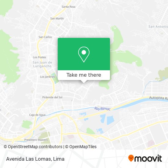 Avenida Las Lomas map
