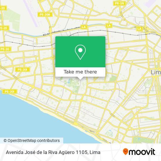 Avenida José de la Riva Agüero 1105 map