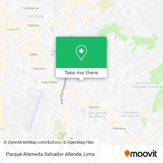 Parque Alameda Salvador Allende map
