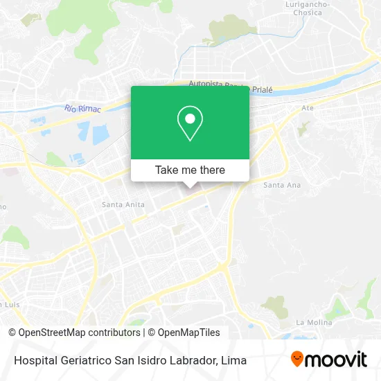 Hospital Geriatrico San Isidro Labrador map
